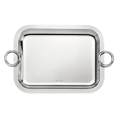 Vertigo Silver-Plated Tray with Handles, 10