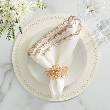 Arches Napkin, White & Natural, Set of 4