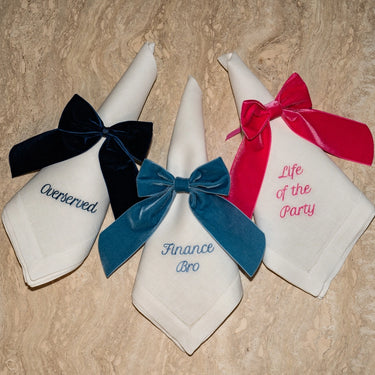 Party Superlatives Linen Dinner Napkins, Set of 12