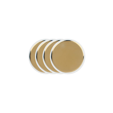 Dauville Gold Metallic Porcelain Coaster, Set of 4