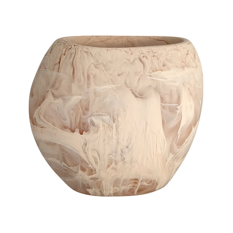 Oceana Wide Vase, Large, Blush