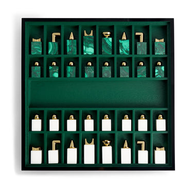 Chess Set, Malachite
