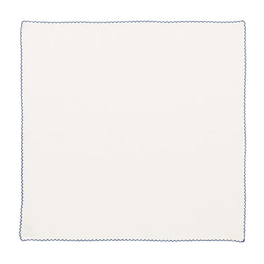 Casbah Napkin, White & Blue, Set of 4