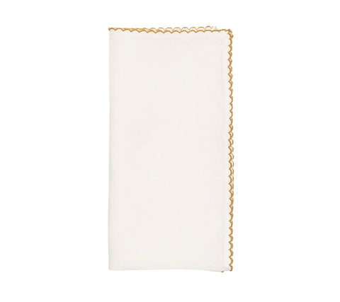 Casbah Napkin, White & Natural , Set of 4