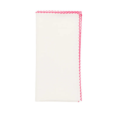 Casbah Napkin, White & Pink, Set of 4