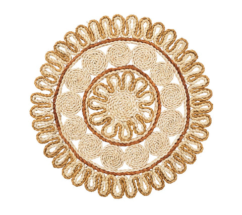 Casbah Placemat, Natural & Brown, Set of 4