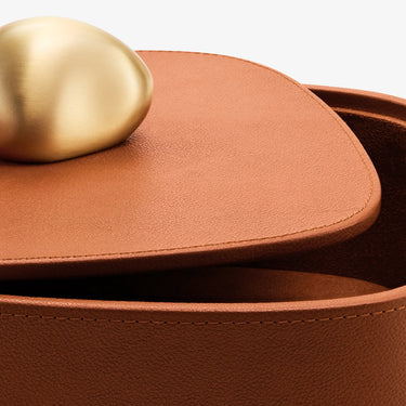 Pebble Trinket Box, Camel