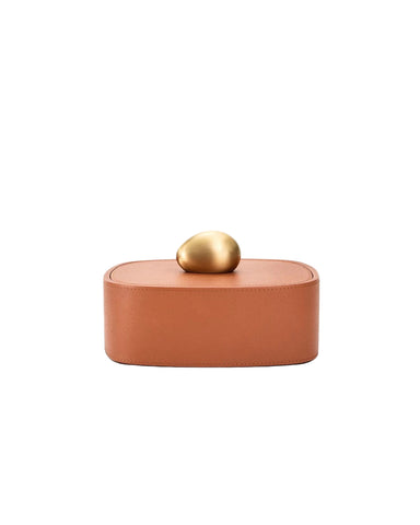 Pebble Trinket Box, Camel