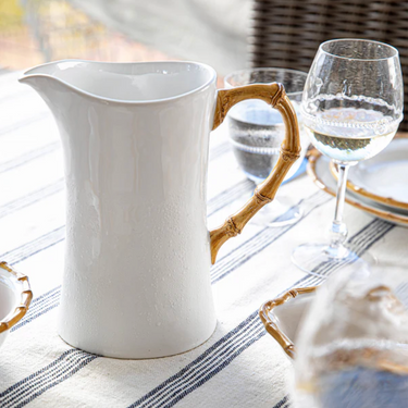 Bamboo Ceramic Pitcher, Large