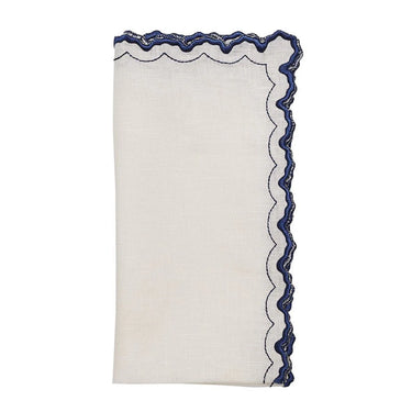 Arches Napkin, White & Blue, Set of 4