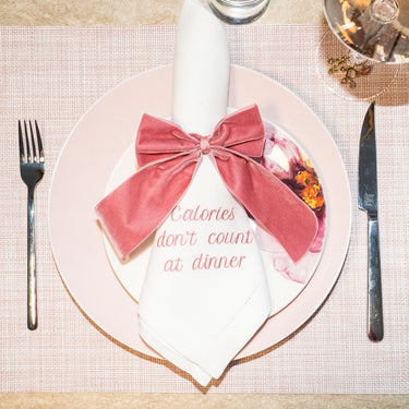 Mixed Messages Linen Dinner Napkins, Set of 12