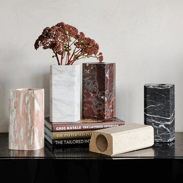 1978 Marble Vase, Norweigan Rose