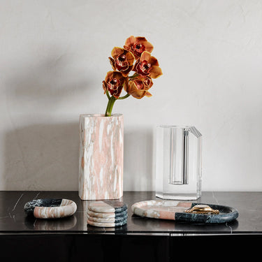 1978 Marble Vase, Norweigan Rose