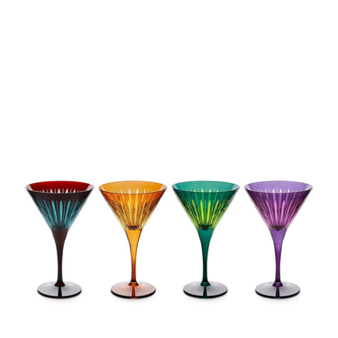 Prism Martini Glasses, Set of 4