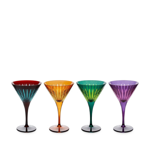 Prism Martini Glasses, Set of 4