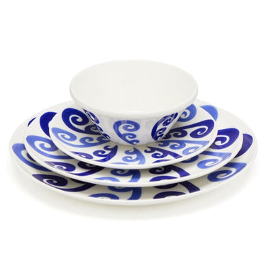 Athenee Two Tone Peacock Dinnerware, Blue