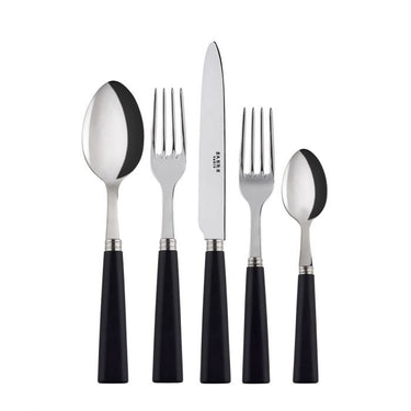 Nature Five Piece Place Setting, Black Wood