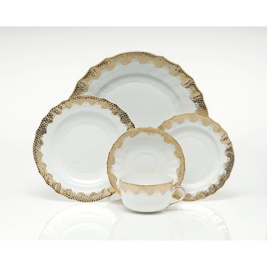 Fish Scale Dinnerware, Gold