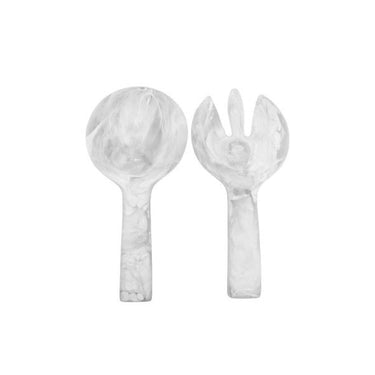 White Resin Jumbo Salad Servers