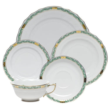 Chinese Bouquet Garland Dinnerware, Green