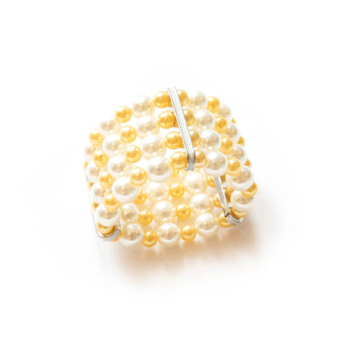 Pearl Cuff Napkin Ring, Set of 4