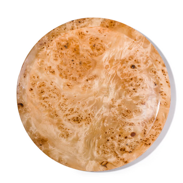 Burl Veneer Round Centerpiece