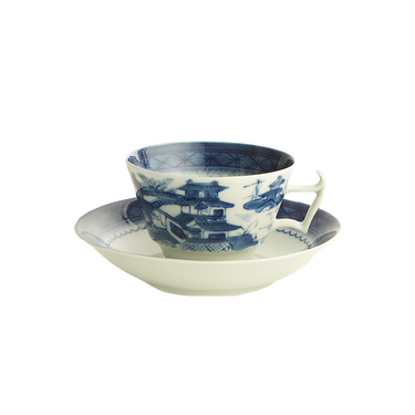 Blue Canton Tea Cup & Saucer