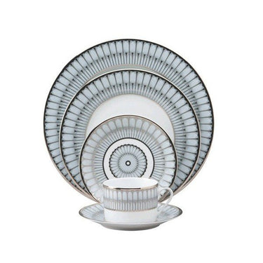Arcades Dinnerware, Grey & Platinum