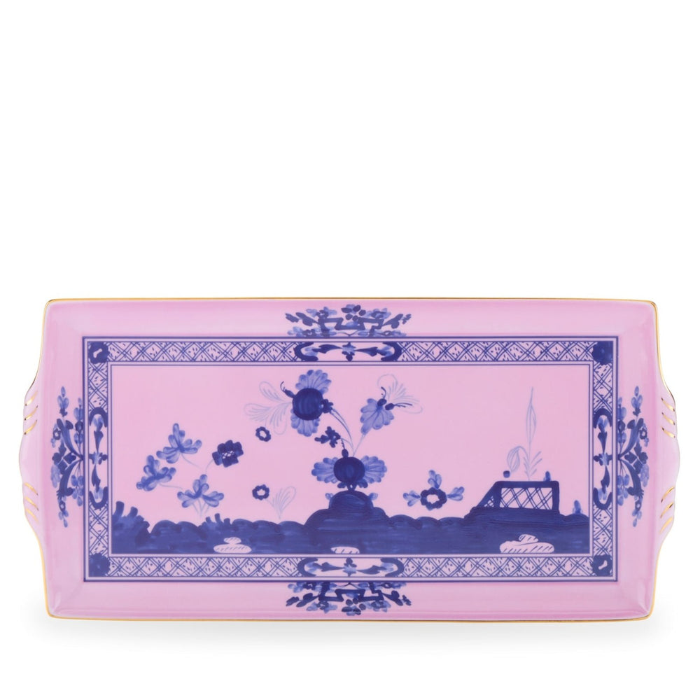 Oriente Italiano Rectangular Tray with Handles, Large