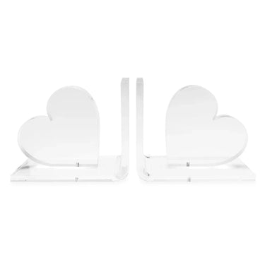 Clear Heart Bookends