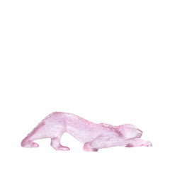 Zeila Panther Sculpture, Large, Pink Luster