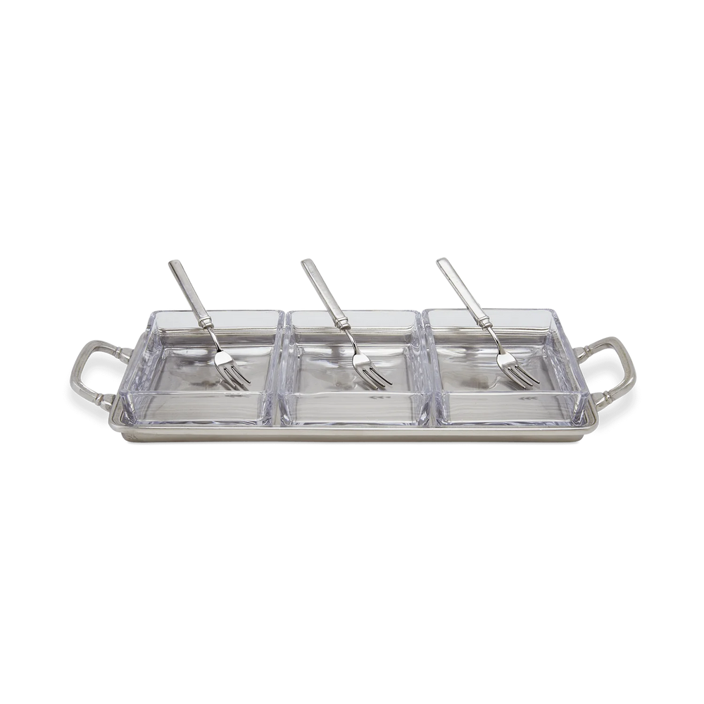 Crudité Tray with 3 Cocktail Forks