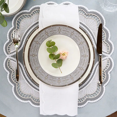 Oyster Faux Leather Placemats, Set of 2