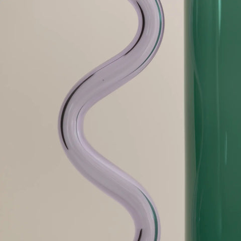 Wave Pitcher, Teal/Lilac