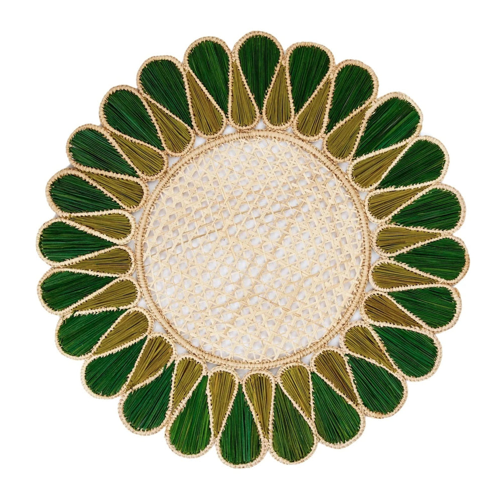 Drops Placemat, Set of 4, Dark Green