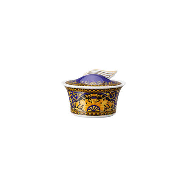 Medusa Covered Sugar Bowl, Blue