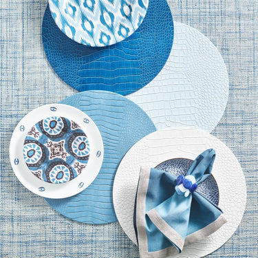 Croco Placemats, White, Set of 4