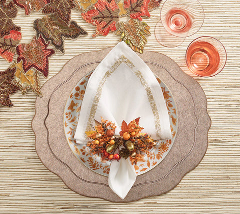 Fall Frolic Napkin Ring, Set of 4