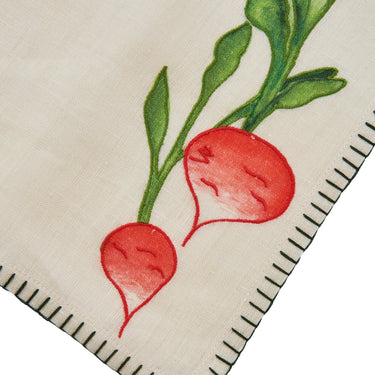 Still Life Embroidered Linen Napkins, Set of 4