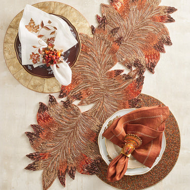 Turkey Trot Napkin Ring, Set of 4 in a Gift Box