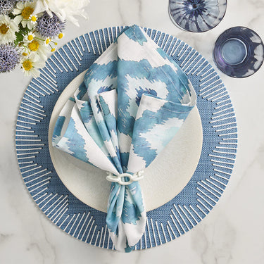 Dream Weaver Placemat, Blue & White, Set of 4