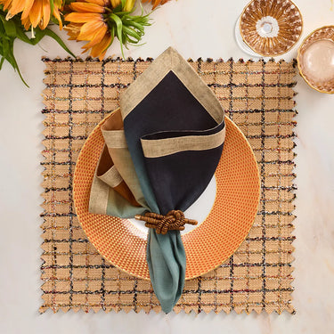 Coil Napkin Ring in Brown, Set of 4