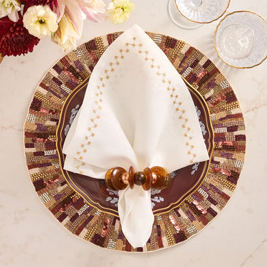 Diadem Placemat in Brown & Multi, Set of 2