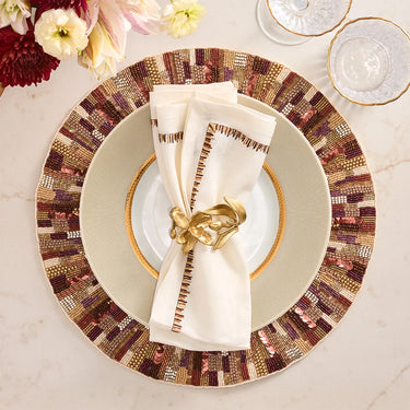 Diadem Placemat in Brown & Multi, Set of 2