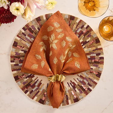 Diadem Placemat in Brown & Multi, Set of 2