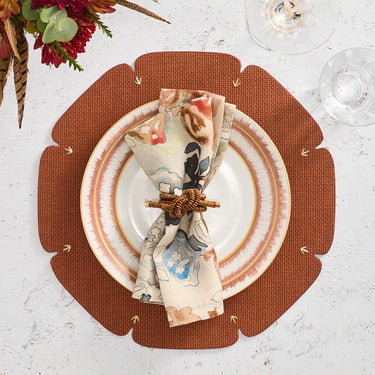 Coil Napkin Ring in Brown, Set of 4