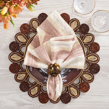 Marisol Placemat in Brown & Natural, Set of 4