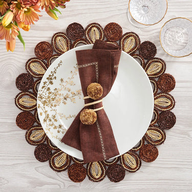 Marisol Placemat in Brown & Natural, Set of 4