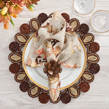 Marisol Placemat in Brown & Natural, Set of 4