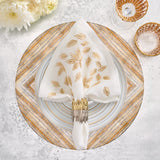 Gilded Breeze Napkin in White & Gold, Set of 4